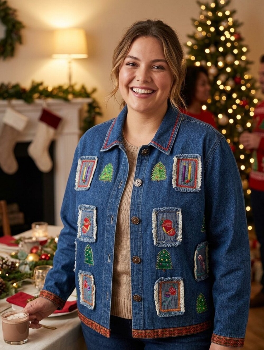 Patchington Blue Denim Holiday Patchwork Jacket